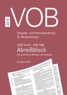 DIN e.V. | VOB Teil B - DIN 1961 - Abreißblock | Buch | 978-3-410-29606-5 | sack.de