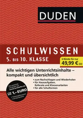 Felgentreu / Thietz / Numrich |  Duden Schulwissen 5. bis 10. Klasse (6 Bände) | Buch |  Sack Fachmedien