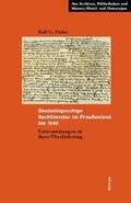 Päsler |  Deutschsprachige Sachliteratur im Preußenland bis 1500 | Buch |  Sack Fachmedien