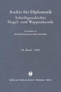 Koch / Kölzer |  Archiv für Diplomatik, Schriftgeschichte, Siegel- und Wappenkunde 54 (2008) | Buch |  Sack Fachmedien