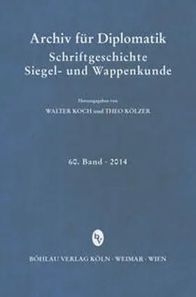 Meyer / Fees |  Archiv für Diplomatik, Schriftgeschichte, Siegel- und Wappenkunde | Buch |  Sack Fachmedien