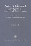 Meyer / Fees |  Archiv für Diplomatik, Schriftgeschichte, Siegel- und Wappenkunde | Buch |  Sack Fachmedien