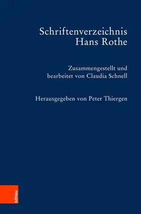 Thiergen |  Schriftenverzeichnis Hans Rothe | eBook | Sack Fachmedien