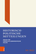 Borchard / Beckmann / Brechenmacher |  Historisch-Politische Mitteilungen | Buch |  Sack Fachmedien