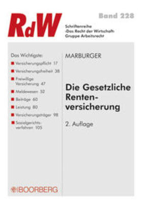 Marburger | Gesetzliche Rentenversicherung | Buch | 978-3-415-04506-4 | sack.de