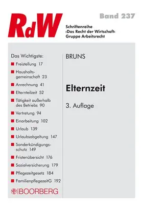 Bruns | Elternzeit | Buch | 978-3-415-04729-7 | www.sack.de