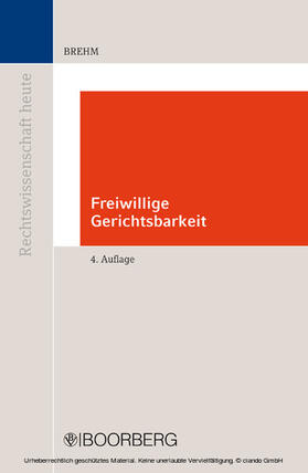 Brehm | Freiwillige Gerichtsbarkeit | E-Book | sack.de