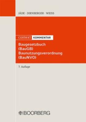 Jäde/Dirnberger/Weiß | Baugesetzbuch (BauGB). Baunutzungsverordnung (BauNVO) | Buch | sack.de