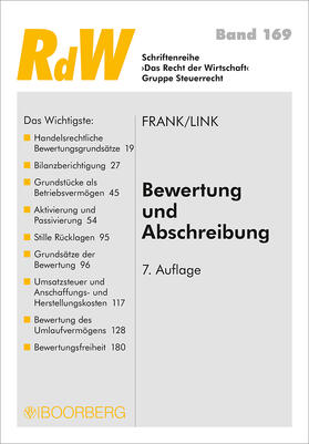 Frank / Link |  Bewertung und Abschreibung | Buch |  Sack Fachmedien