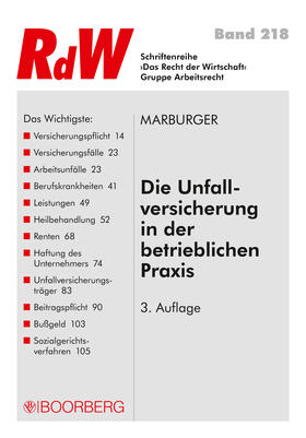 Marburger | Die Unfallversicherung in der betrieblichen Praxis | E-Book | sack.de