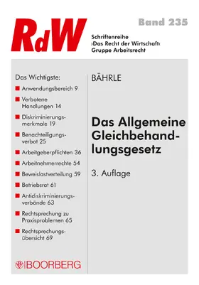 Bährle |  Das Allgemeine Gleichbehandlungsgesetz | eBook | Sack Fachmedien