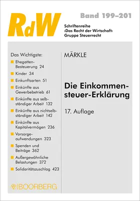 Märkle |  Die Einkommensteuer-Erklärung | Buch |  Sack Fachmedien