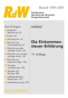 Märkle |  Die Einkommensteuer-Erklärung | eBook | Sack Fachmedien