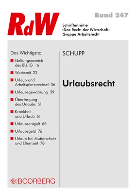 Schupp |  Urlaubsrecht | eBook | Sack Fachmedien