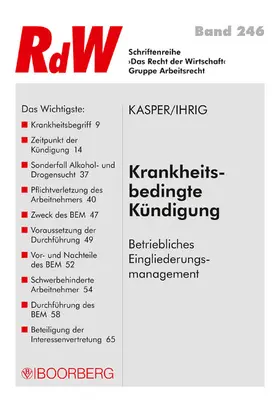 Kasper / Ihrig |  Krankheitsbedingte Kündigung | eBook | Sack Fachmedien