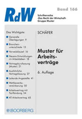 Schäfer |  Muster für Arbeitsverträge | Buch |  Sack Fachmedien