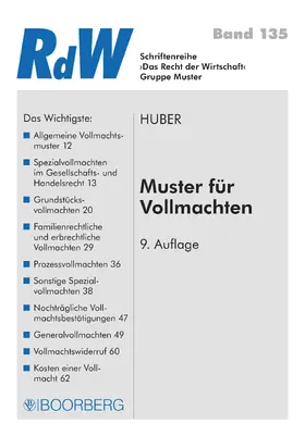 Huber |  Muster für Vollmachten | eBook | Sack Fachmedien
