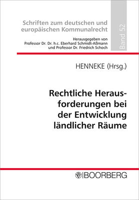 Henneke |  Rechtliche Herausforderungen bei der Entwicklung ländlicher Räume | Buch |  Sack Fachmedien