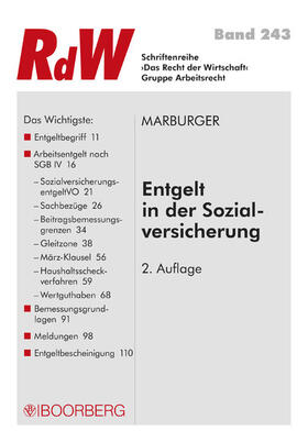 Marburger | Entgelt in der Sozialversicherung | E-Book | sack.de