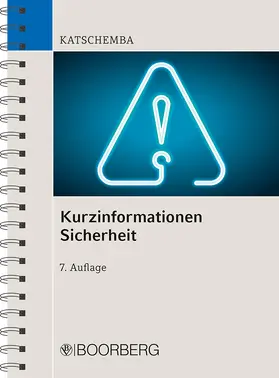 Kurzinformationen Sicherheit | Buch | 978-3-415-06364-8 | www.sack.de