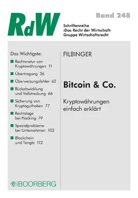 Filbinger |  Bitcoin & Co | eBook | Sack Fachmedien