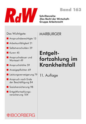 Marburger | Entgeltfortzahlung im Krankheitsfall | Buch | 978-3-415-06492-8 | sack.de