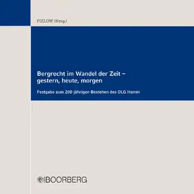 Pielow |  Bergrecht im Wandel der Zeit - gestern, heute, morgen | Buch |  Sack Fachmedien