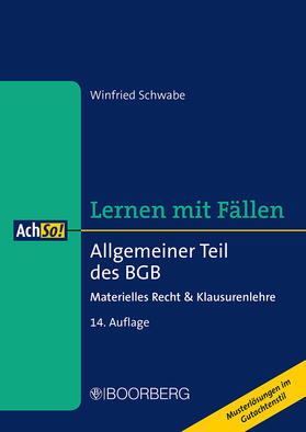 Schwabe | Schwabe, W: Allgemeiner Teil des BGB | Buch | 978-3-415-06819-3 | sack.de