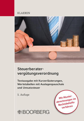 Klaeren | Steuerberatervergütungsverordnung | Buch | 978-3-415-06872-8 | sack.de