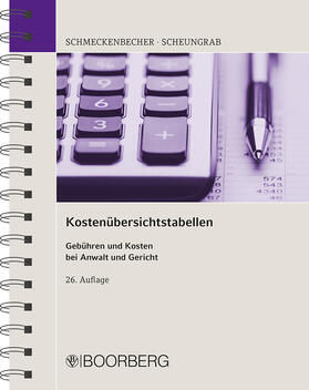 Scheungrab / Schmeckenbecher | Kostenübersichtstabellen | Buch | 978-3-415-06963-3 | sack.de
