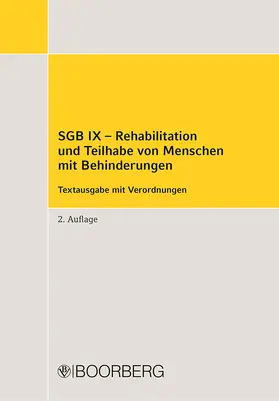  SGB IX - Rehabilitation und Teilhabe von Menschen mit Behinderungen | Buch |  Sack Fachmedien