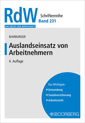 Marburger | Auslandseinsatz von Arbeitnehmern | Buch | 978-3-415-07032-5 | sack.de