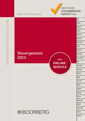 Deutsches Steuerberaterinstitut e.V. | Steuergesetze 2023 | Buch | 978-3-415-07256-5 | www.sack.de