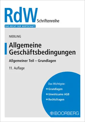 Niebling |  Allgemeine Geschäftsbedingungen | Buch |  Sack Fachmedien