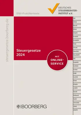 Deutsches Steuerberaterinstitut e.V. | Steuergesetze 2024 | Buch | 978-3-415-07510-8 | www.sack.de
