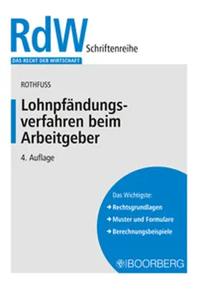 Rothfuss |  Lohnpfändungsverfahren beim Arbeitgeber | eBook | Sack Fachmedien