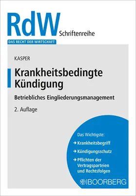 Kasper |  Krankheitsbedingte Kündigung | Buch |  Sack Fachmedien