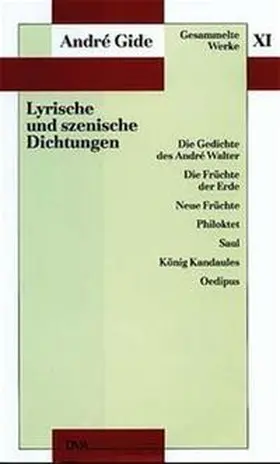 Gide |  Lyrische und szenische Dichtungen | Buch |  Sack Fachmedien