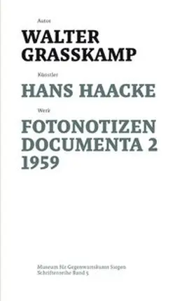 Grasskamp / Schmidt / Imorde |  Hans Haacke | Buch |  Sack Fachmedien