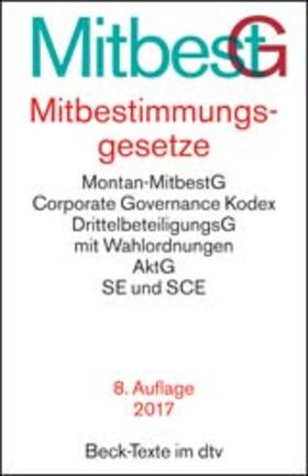 Mitbestimmungsgesetze: MitbestG | Buch | 978-3-423-05524-6 | sack.de
