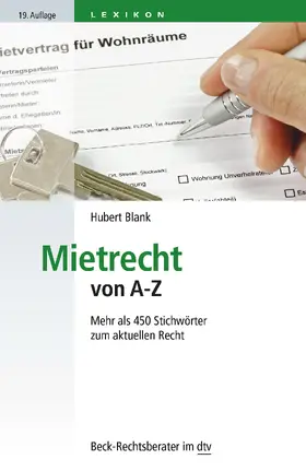 Blank |  Mietrecht von A - Z | Buch |  Sack Fachmedien