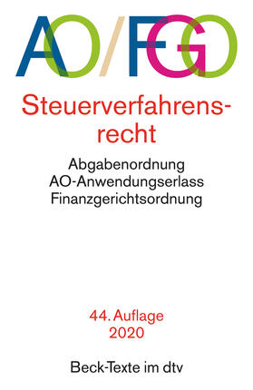 Steuerverfahrensrecht: AO/FGO mit Abgabenordnung, Finanzgerichtsordnung und Nebengesetzen | Buch | 978-3-423-53003-3 | sack.de