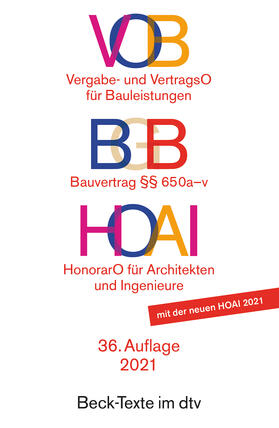 VOB / BGB  / HOAI | Buch | 978-3-423-53068-2 | sack.de