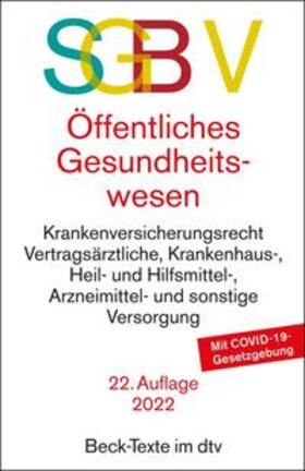 SGB V Recht des öffentlichen Gesundheitswesens | Buch | 978-3-423-53149-8 | sack.de
