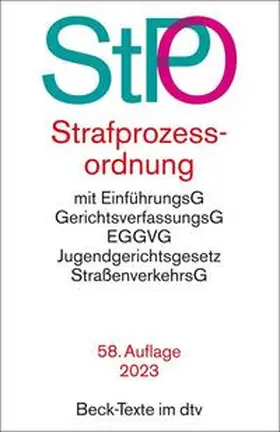 Strafprozessordnung: StPO | Buch | 978-3-423-53165-8 | www.sack.de