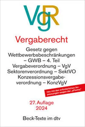  Vergaberecht: VgR | Buch |  Sack Fachmedien