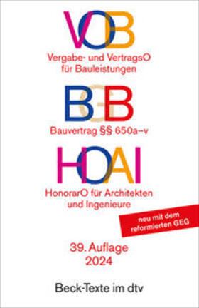 VOB / BGB  / HOAI | Buch | 978-3-423-53234-1 | sack.de