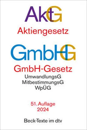  Aktiengesetz, GmbH-Gesetz: AktG GmbHG  | Buch |  Sack Fachmedien