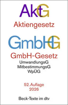 Aktiengesetz, GmbH-Gesetz. AktG GmbHG | Buch | 978-3-423-53329-4 | www.sack.de