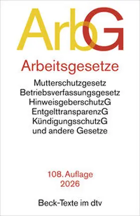  Arbeitsgesetze. ArbG | Buch |  Sack Fachmedien